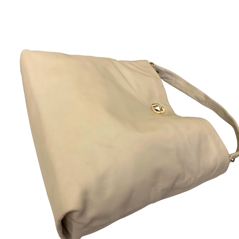 Kate Spade Cream Soft Leather Hobo Shoulder Bag with Twist Lock - Picture 6 of 13